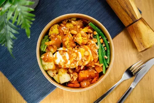 Roasted Sweet Potato Gado Gado Bowl (Vg)